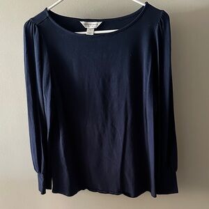 Christopher & Banks Navy Long Sleeve Top